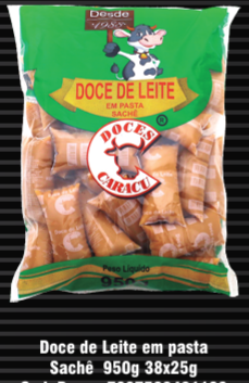 Doce de Leite em Pasta Sachê 950 g 38 X 25 g
