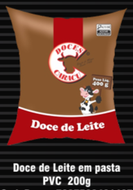 Doce de Leite em Pasta PVC 200 g Bisnaga