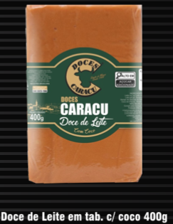 Doce de Leite C/ Coco em Tablete 400 G
