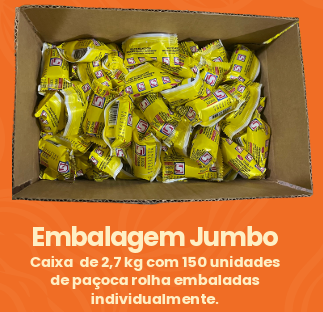 Paçoca Rolha Embrulhada Individual c/ 150 unid. 2,800g