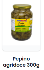 Conserva de Pepino Agridoce 550 gr / 300 gr