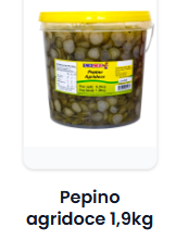 Conserva de Pepino Agridoce Balde 3,2 kg / 1,9 kg
