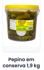 Conserva de Pepino Balde 3,2 kg / 1,9 kg