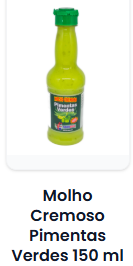 Molho de Pimenta Verde Cremoso 150 ml