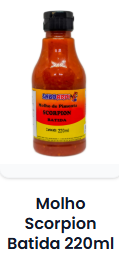 Molho Batido de Pimenta Scorpion 220 ml