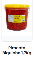Pimenta Biquinho Balde 3,2 kg / 1,7 kg