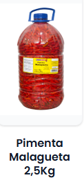 Pimenta Malagueta Galão 2.5 kg