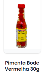 Pimenta Bode Vermelha 70 g / 30 g