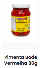 Pimenta Bode Vermelha 160 g / 80 g