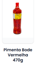 Pimenta Bode Vermelha 920 gr / 470 gr