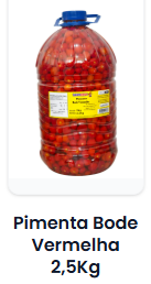 Pimenta Bode Vermelha 2,5 kg Galão