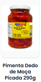 Pimenta Dedo de Moça Picada 535 g / 290 g