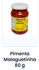 Pimenta Malaguetinha 160 g / 80 g